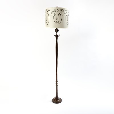 Lot 243 - After Alberto Giacometti Patinated Bronze "Tête de Femme" Floor Lamp