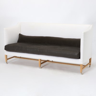 Lot 217 - Verellen Contemporary Oak Upholstered Sofa