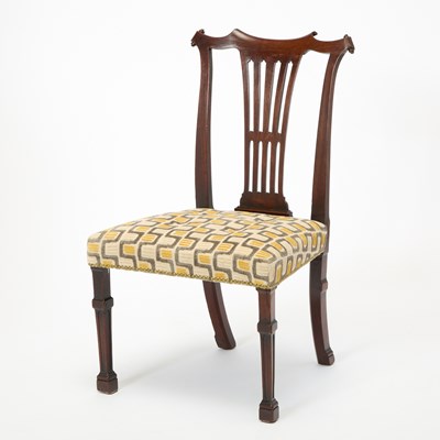 Lot 307 - George III Upholstered Mahogany Side Chair