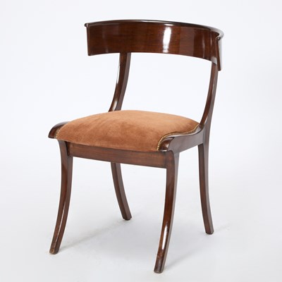 Lot 305 - Regency Upholstered Mahogany Klismos Chair