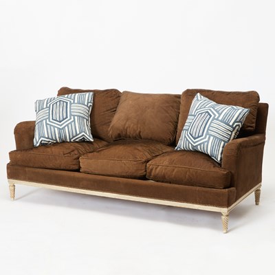 Lot 230 - Maison Jansen Upholstered Loose Cushion Sofa