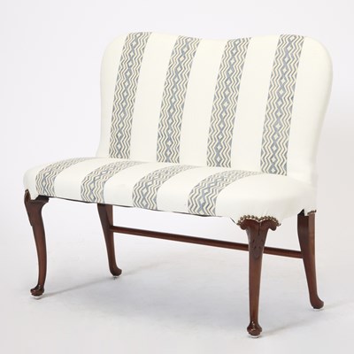 Lot 298 - George I Style Upholstered Mahogany Settee