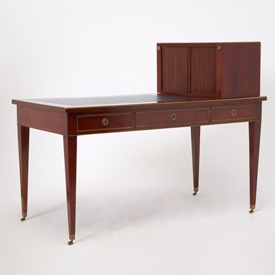Lot 276 - Baltic Neoclassical Style Mahogany Writing Table and Cartonnier