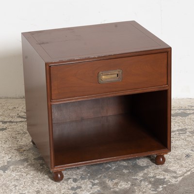 Lot 122 - Baker Campaign Style Bedside Table