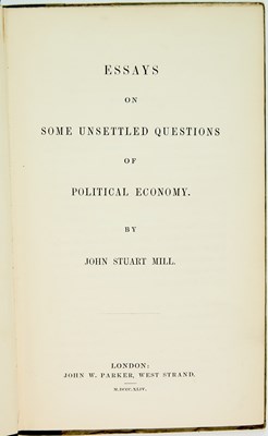 Lot 26 - John Stuart Mill helps design the field of political economy