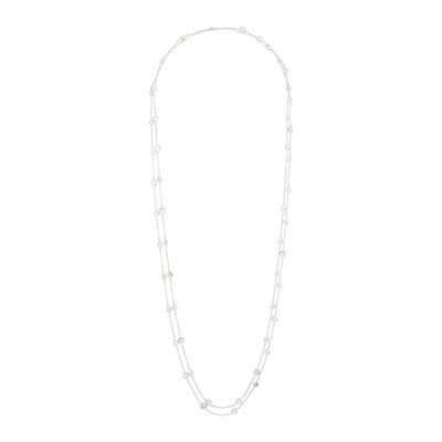 Lot 47 - Long White Gold and Diamond Chain Necklace
