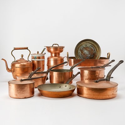 Lot 201 - Group of Copper Cookware