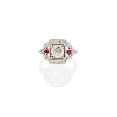 Lot 198 - White Gold, Diamond and Ruby Ring