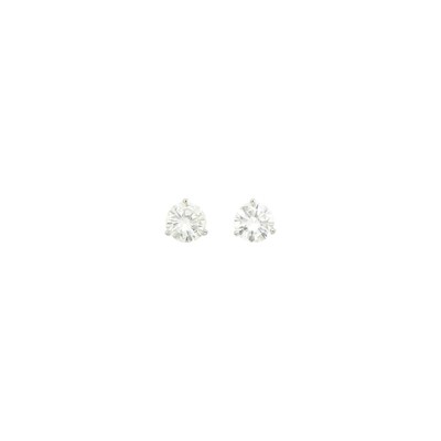 Lot 72 - Pair of White Gold and Diamond Stud Earrings