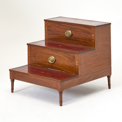 Lot 183 - George III Inlaid Mahogany Bed Steps