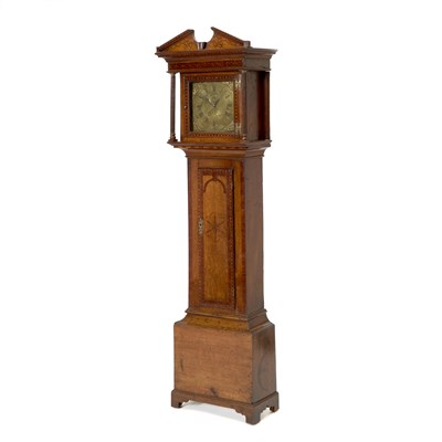Lot 181 - English Inlaid Oak Tallcase Clock