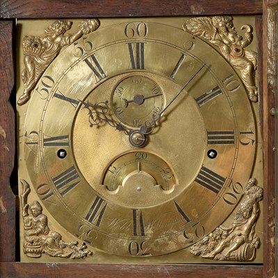Lot 181 - English Inlaid Oak Tallcase Clock
