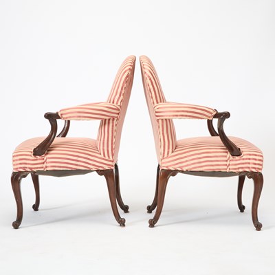 Lot 172 - Pair of George III Style Library Armchairs