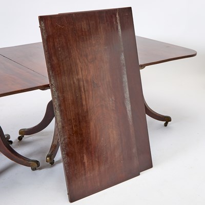 Lot 193 - Regency Mahogany Triple Pedestal Dining Table