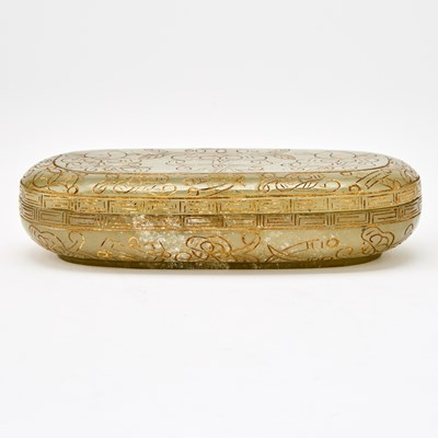 Lot 372 - A Chinese Carved Jade Box