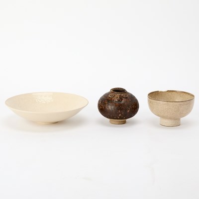 Lot 163 - Three Chinese Glazed Ceramic Articles
