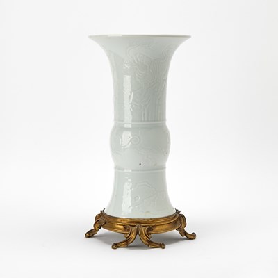 Lot 187 - A Chinese Dehua Porcelain Gu Vase