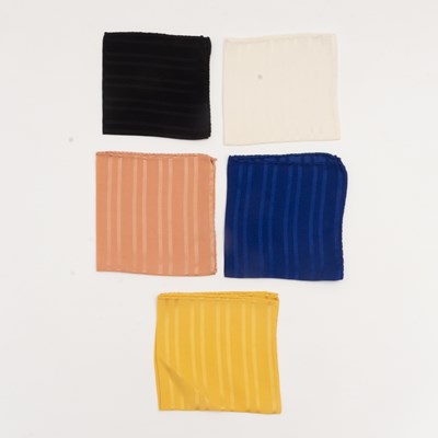 Lot 145 - Group of Five Silk Pocket Squares