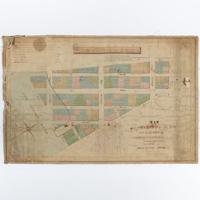 Lot 248 - Map of Greenwich Village belonging to Governor George Clinton