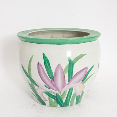 Lot 155 - Hand Painted Glazed Ceramic Planter
