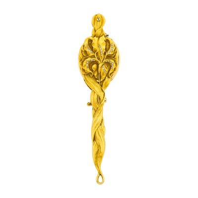 Lot 84 - Art Nouveau Gold and Diamond Lorgnette