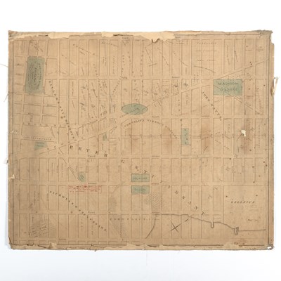 Lot 249 - A printed map of Union Square featuring the Stuyvesants