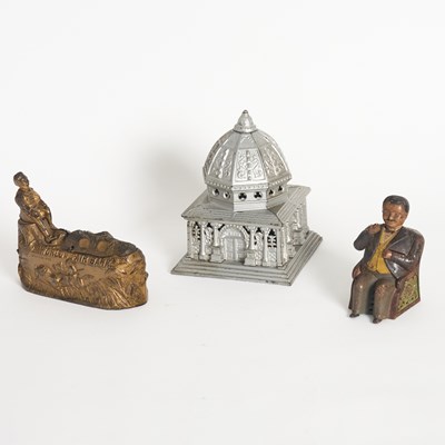 Lot 133 - Three American Cast-Iron Banks