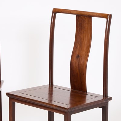 Lot 138 - A Pair of Chinese Hardwood Side Chairs, Yitongbei