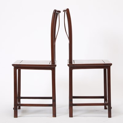 Lot 138 - A Pair of Chinese Hardwood Side Chairs, Yitongbei