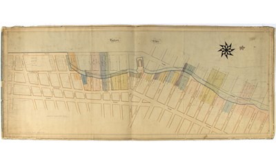 Lot 168 - A Large folding map depicting Hudson River