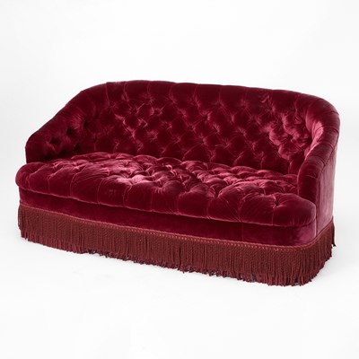 Lot 266 - Napoleon III Style Button-Tufted Upholstered Settee