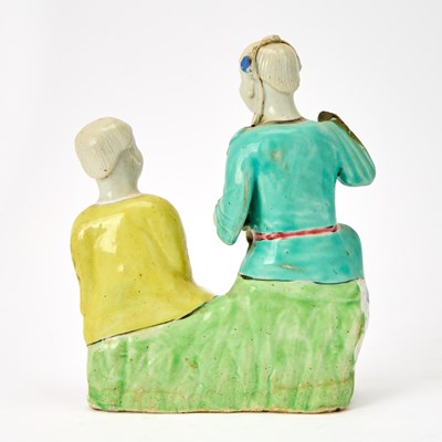 Lot 108 - Chinese Enameled Porcelain Figure of Hehe Erxian