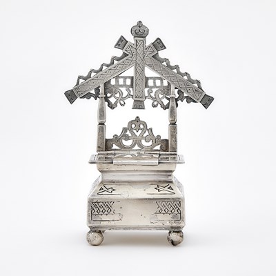 Lot 224 - Russian Silver Salt Throne