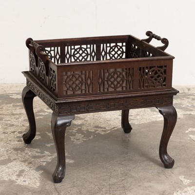 Lot 182 - Stained Wood Tray Top Low Table