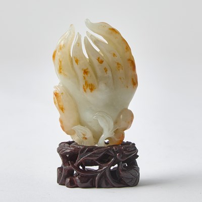 Lot 413 - A Chinese Pebbled White Jade Carving of a Buddha's Hand Citron