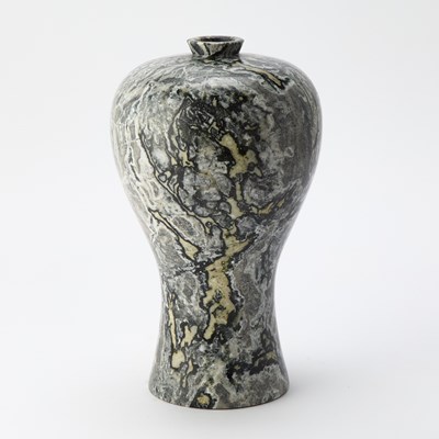 Lot 238 - Variegated Grey and Black Marble Vase