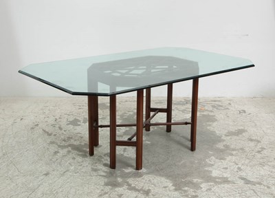 Lot 192 - Glass Top Dining Table