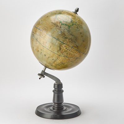 Lot 236 - French Terrestrial Globe on Wood Stand