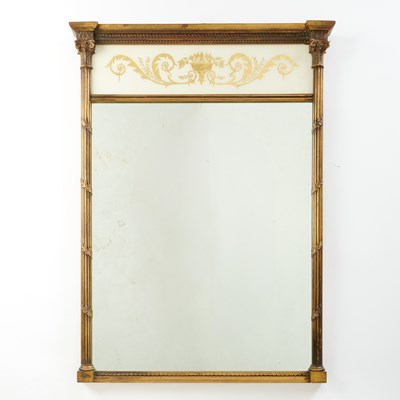 Lot 284 - Regency Style Giltwood and Eglomisé Painted Mirror