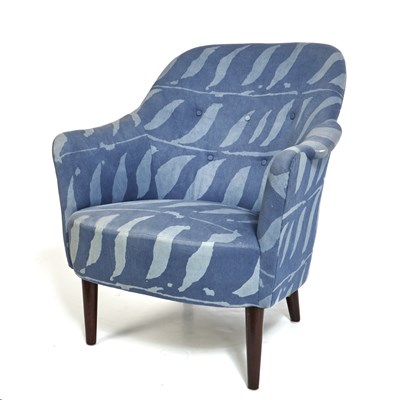 Lot 231a - Beechwood and Tufted Upholstered Bergère