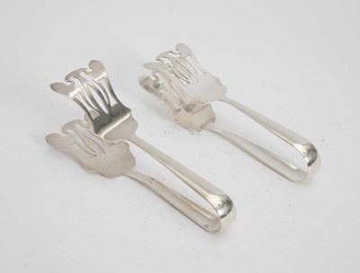 Lot 208 - Pair of Sterling Bread Tongs