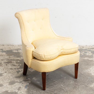 Lot 3 - Cream Upholstered Slipper Chair