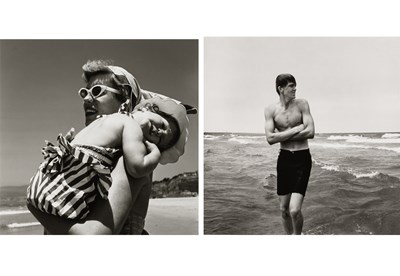 Lot 151 - Vivian Maier, Two beach scenes, 1950s-1960s