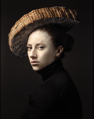 Lot 152 - Hendrik & Paula Kerstens, Paula Kerstens in Stacked Doily Hat