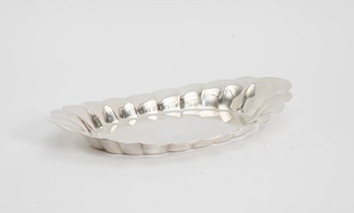 Lot 217 - Sterling Oval Scallop Edge Tray