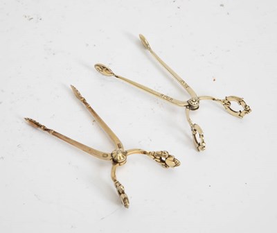 Lot 224 - Georg Jenson Gilt Plated Sterling Sugar Cube Tong