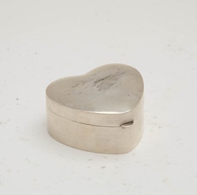 Lot 225 - Sterling Heart Form Jewelry Box