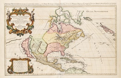 Lot 210 - Jaillot's 17th century map of North America with California as an Island