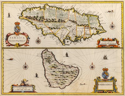 Lot 207 - A colorful 17th century map of the Caribbean by John Speed