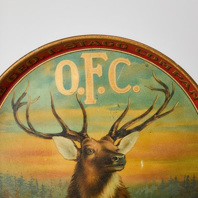 Lot 186 - A Collection of Ten American Lithographed Tin Collector's Trays